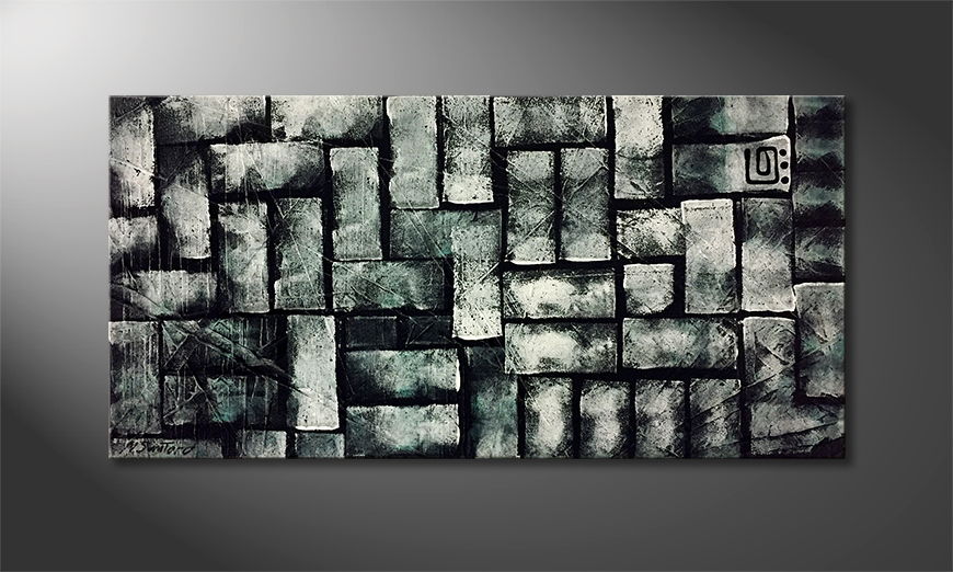 Modern wall art Cold Stones 100x50cm