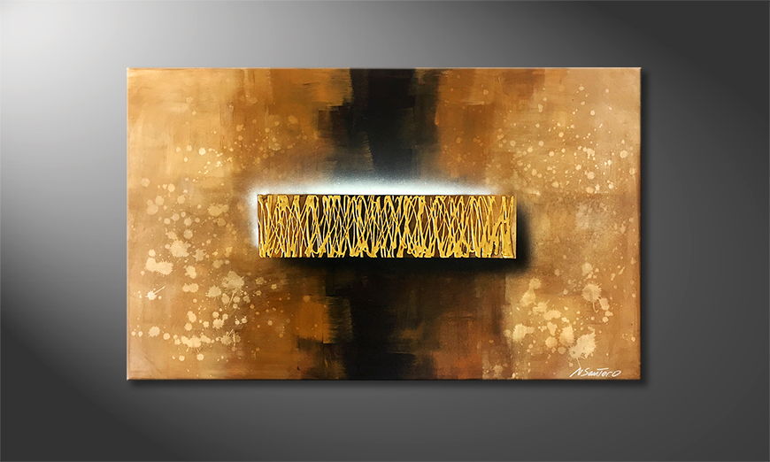 Modern wall art Golden Dust 120x75cm