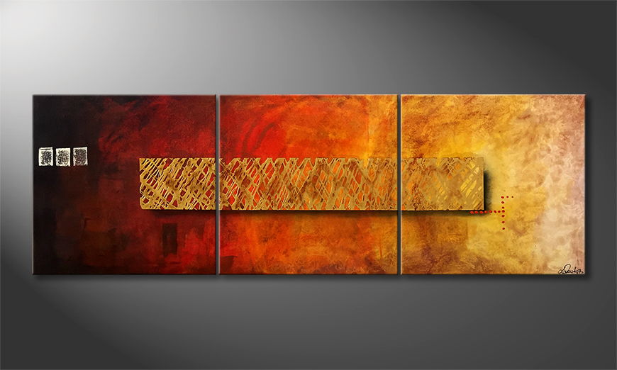 Modern wall art Golden Ways 120x70cm