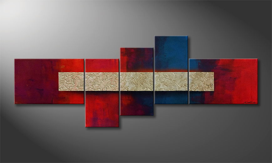 Modern wall art Hot Cold Connection 210x80cm