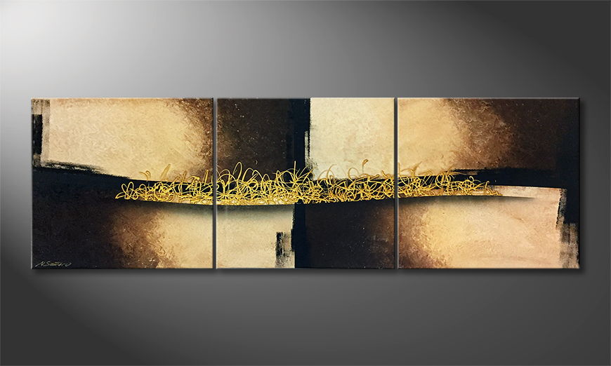 Our wall art Arabic Gold 210x70cm