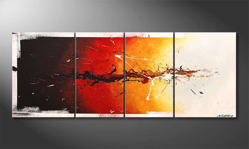 Our wall art Fire On Ice 180x70cm