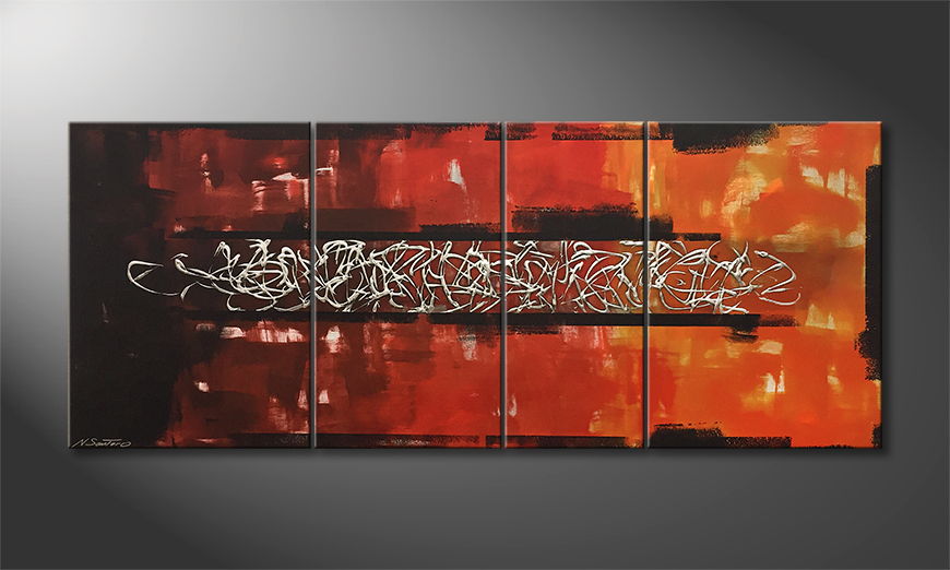 Our wall art Glowing Silver 170x70cm