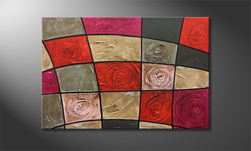 Our wall art Petrified Roses 120x80cm