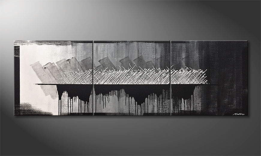 Our wall art Rise Of Silver 240x80cm
