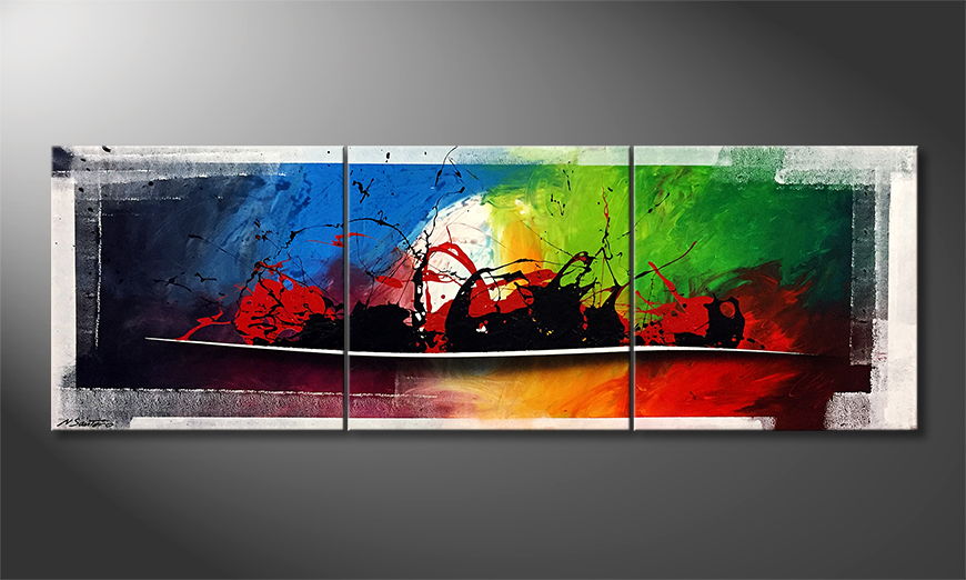The exclusive painting Colorful World 210x70cm
