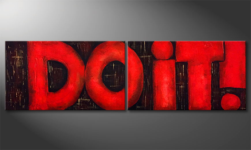 The exclusive painting Do It 200x60cm