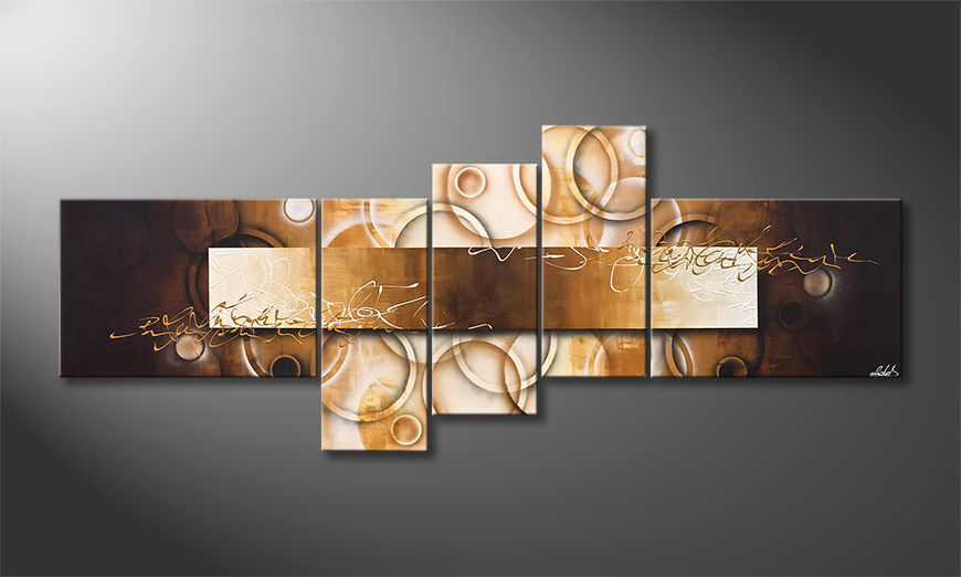 The exclusive painting Earth Circles 230x90cm