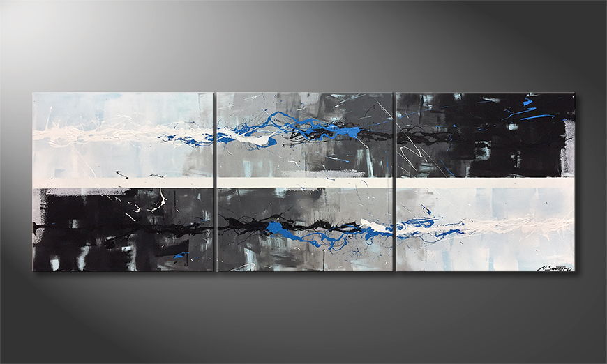 The exclusive painting Fresh Kick 210x70cm