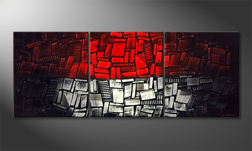 The exclusive painting Heat Wave 180x70cm