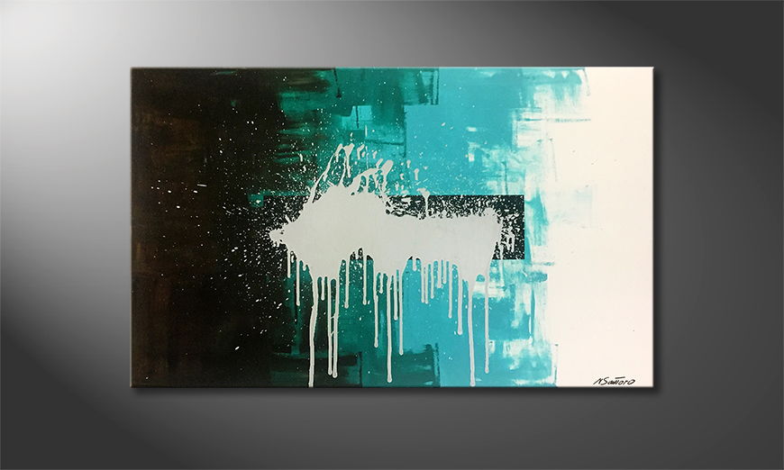 The exclusive painting Ice Splash 120x75cm