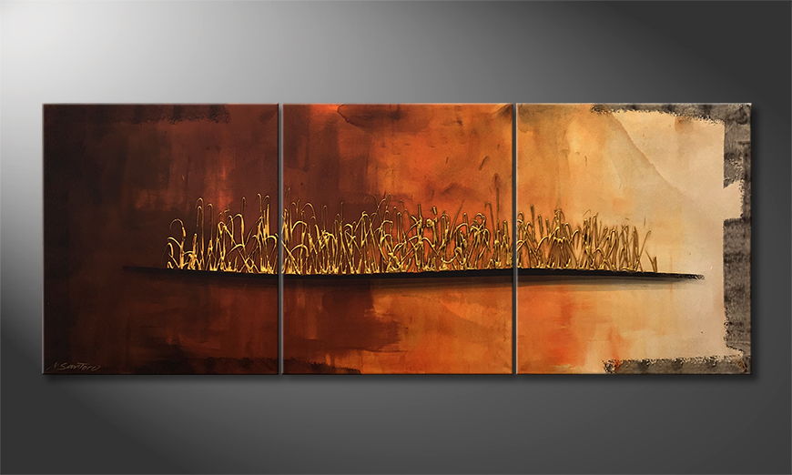 The exclusive painting Indian Sunrise 180x70cm