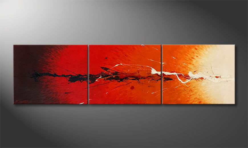 The exclusive painting On Fire 180x50cm