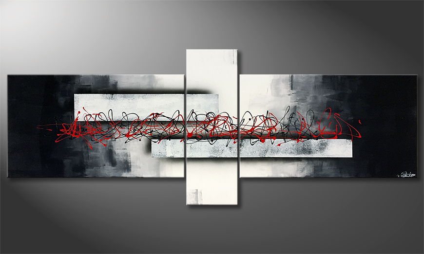 The exclusive painting Rush Hour 230x90cm