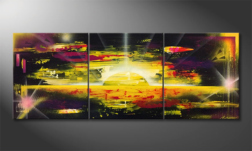 The exclusive painting Space Battle 180x70cm