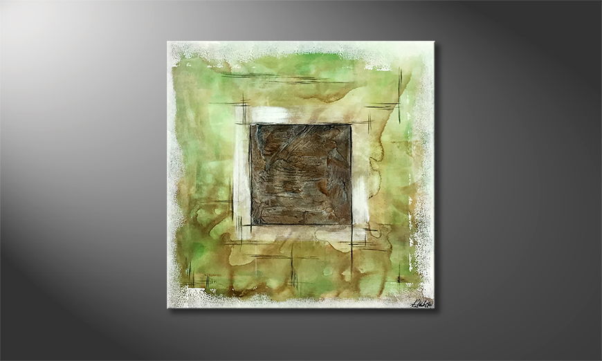 The exclusive painting Square Of Time 80x80cm