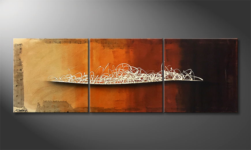 The exclusive painting Sun Goes Down 180x60cm