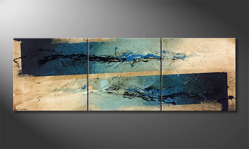 The exclusive painting Water Bomb 210x70cm