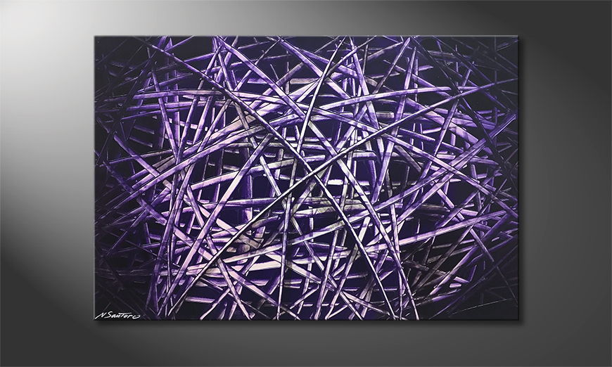 The nice painting Purple Lines 120x80cm